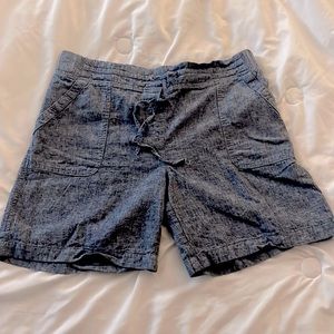 Talbots denim drawstring shorts - size 12